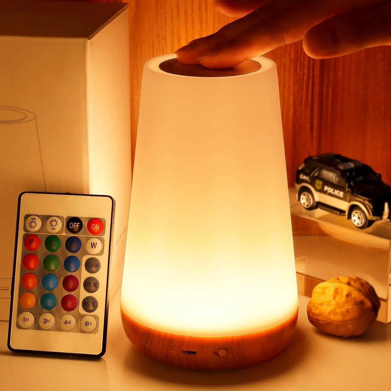 Lampe de nuit RGB à intensité variable rechargeable